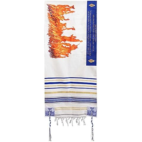 Holy Land Gifts 74223 Prayer Shawl-Flame Of Pentecost - 72 x 22 in. Cover