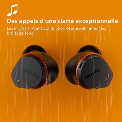 Philips TAA7507BK00 Casque Sport sans Fil Son de Qualité Exceptionnelle Réduction de Bruit Pro Appels d'une Qualité Irreprochable Maintien Parfait dans 'Oreille 28 Heures d'Autonomie - vue 7