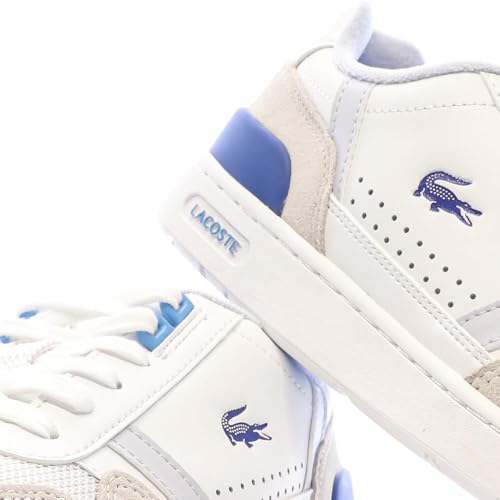 Lacoste Baskets T-Clip femme talon relevé sneakers cuir blanc chic