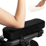 Thick Memory Foam Office Chair Arm Pads - Office Chair Armrest Covers Provide Elbow Cushion and Relieve Pressure - Ergonomic Desk Chair Arm Covers - Gaming, Computer Chair Rest Pads (Set of 2)