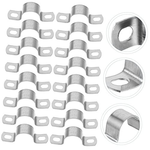 NULYLU 20stücke Schlauchklemme Edelstahl Metallschlauchschelle Stützbügel Klemmhalterung Rohrbandclips Schlauchschelle Aufhänger Und Halterungen Stützhalterung Retriever-hundezwingerteile