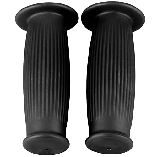 Paire de 1 Pouce 25/28mm Universel Moto Vintage TPU Poignée Guidon Grip 25mm Paire de 1 Pouce Universel Moto Guidon Grip (Noir)