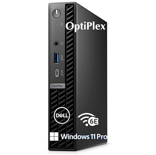 Dell 2026 OptiPlex 7000 Compact Mini Buseness Desktop Computer for Office & Workspace, 14th Gen Intel Core, Copilot AI, 16GB DDR5 RAM, 512GB PCIe SSD, WiFi 6E, Triple 4K Display, Windows 11 Pro, Black