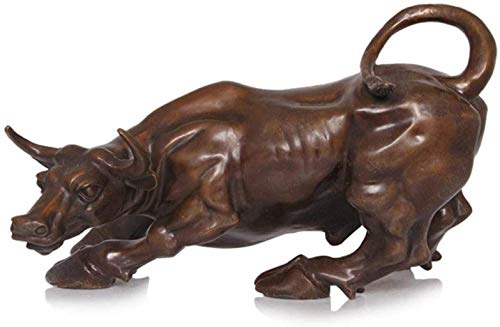 Statuette taureau Wall Street laiton pour rompre la monotonie d'un meuble de salon
