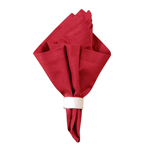 Servilleta de Tela Cuadrada Roja de Algodón C&F Home miniatura 1
