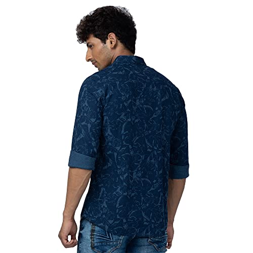 Image of Spykar Men's Slim Fit N /A Full Sleeve Checked Casual Shirts