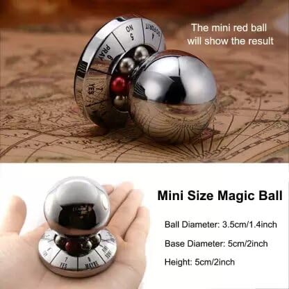 Image of ZAHEPA Spinning Decision Maker Ball Metal Paperweight for Office Table, 9 Different Choices, Anti-Stress Gadget, Paper Holder, Office Desk Decor & Showpiece, Gift for Professionals & Students