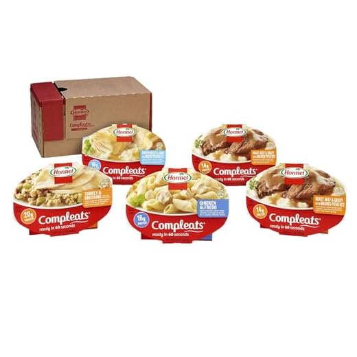 HORMEL COMPLEATS Protein Variety Pack (Pack of 5), 7.5 oz Microwave Tray