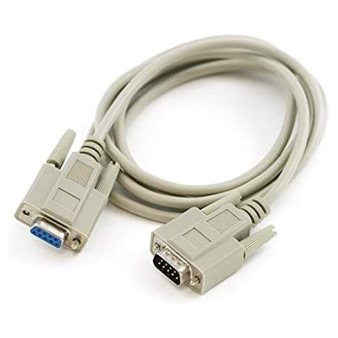 15 Foot DB9 Male to Female RS232 Extension Serial Cable - 28 AWG Shielded Cover