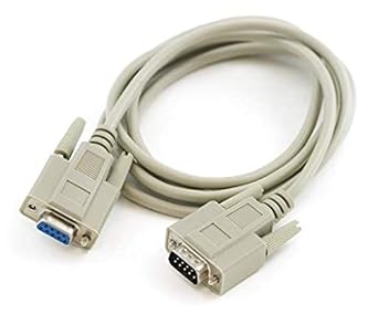 6 Foot DB9 Male to Female RS232 Extension Serial Cable - 28 AWG Shielded