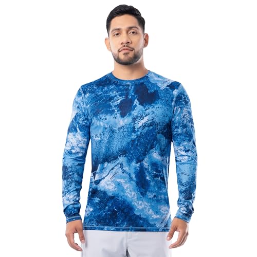 Realtree Men's Long Sleeve Performance Shirt, Realtree Xtreme Dark Blue, XX-Large