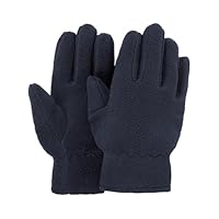 Adventure Togs Kids Gloves - Micro Fleece Thermal Material, Toddler, Unisex, Girls or Boys School Wear Navy 5-7 Years