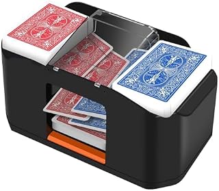 Automatischer Kartenmischer – Leise & Mit 2000 mAh Akku – Mischt 2 Kartensätze – Kompatibel mit Poker, Bridge, Rommé, Skat