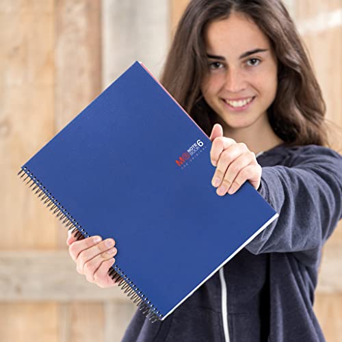 Image of Miquelrius 6 x 8 Wirebound Notebook, 6-Subject, College Ruled, Blue, A5-8.27 inch x 5.83 inch (2835)