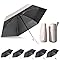 FESDMOH Mini Parapluie, Parapluie Pliant, Ombrelle Anti Uv, Mini Parapluie de Poche, Voyage, Poche Solide, avec Boîte de Rangement (Beige)