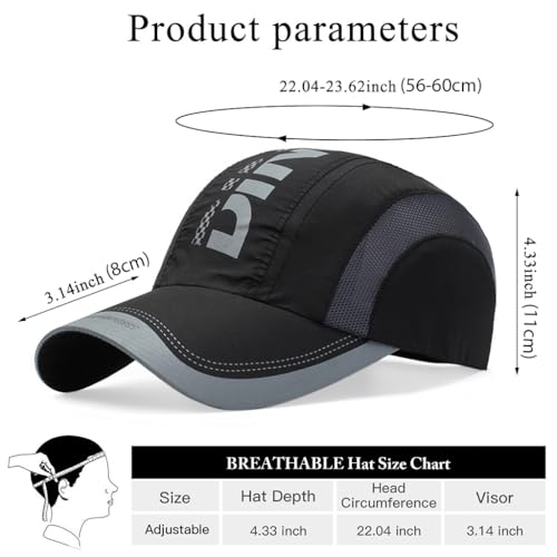 Image of Zibuyu� Baseball Caps for Men Women Sports Cap Breathable Cotton Cap Outdoor Fishing Hiking Adjustable Buckle Closure Summer Cap - Green /Grey /Black