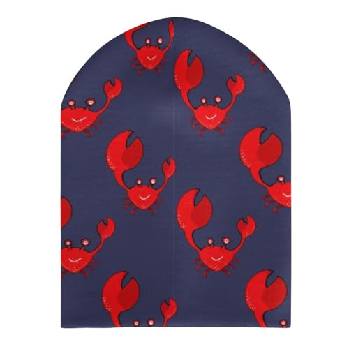 Cute Crab of Animal Pattern Kids Beanie Hat for for Girls Boys Children Cap Winter Knitted Chemo Cancer Headwear Accessories Gifts Decoration Black3