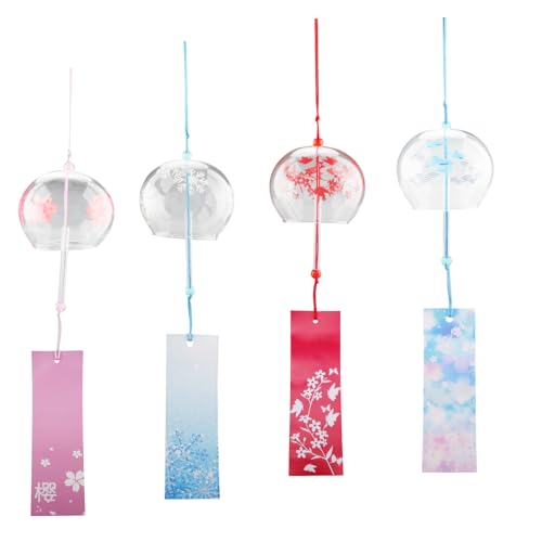 Mocrop 4 Stück Japanisches Windspiel Garten, Gartendeko Windspiele...