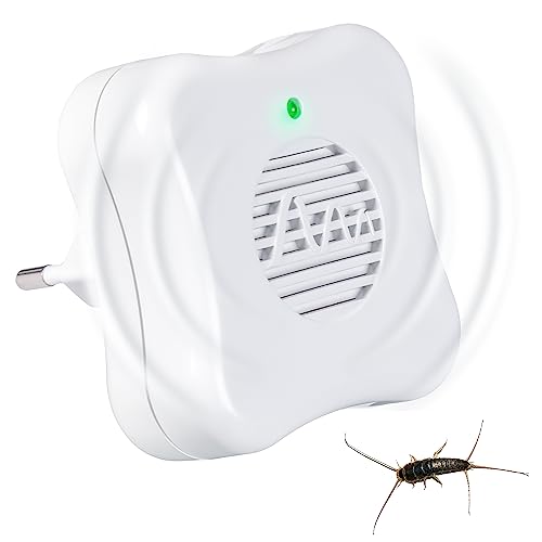 Gardigo – Dispositivo para ahuyentar de forma permanente pececillos de plata por ultrasonido del baño y la cocina, sin riesgo para niños y mascotas