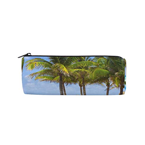 Preisvergleich Produktbild Bleistiftetui Tropische Palmen Meer Schwimmen Pool Geldbörse Beutel Briefpapier Beutel Make-up-Tasche