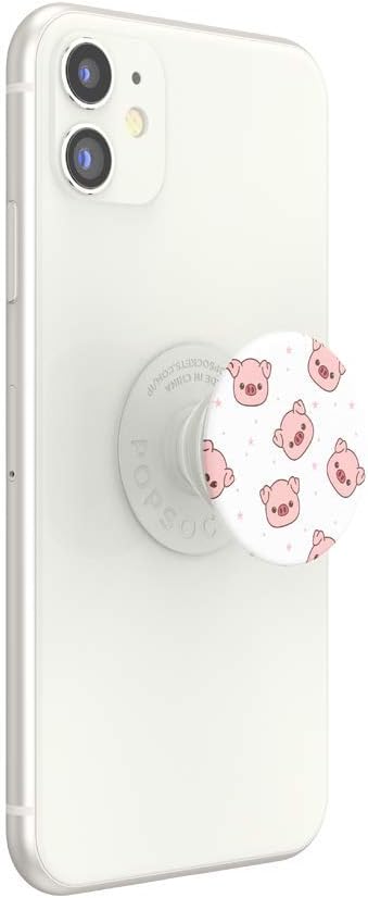 PopSockets Adhesive Phone Grip, Holder, Phone Stand, White - Oinklettes