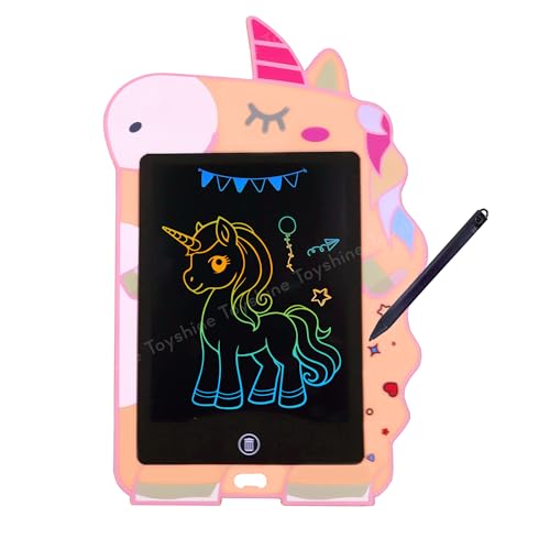 Image of Toyshine Unicorn Design Writing Tablet LCD Tab Drawing Pad Doodle Board for Kids 3-10 Years Old Boys /Girls Gifts Education Learning Toys