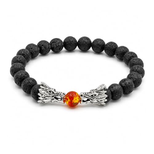 Image of Young & Forever Alpha Domain Natural Stone Beaded Bracelet for Men - Men's Hand Kadas & Healing Crystal Bead Bracelets with Metallic Charms (Pack of 1)
