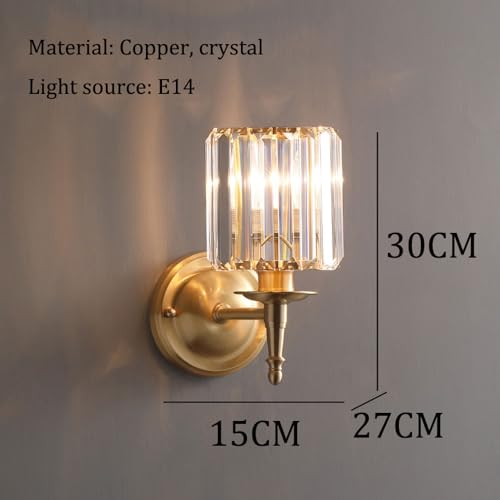 Aplique de Pared de Cristal Dormitorio Salón Vintage Mid-Century 8