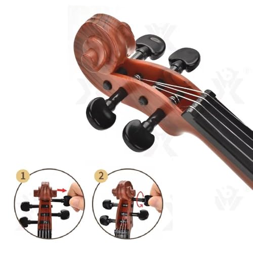 Violino Infantil Musical Com Arco 4 Cordas 42cm Marrom Luxo