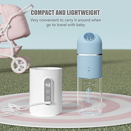 Henniu Aquecedor de mamadeira portátil Aquecedor de mamadeira Termostato Display de LED de temperatu