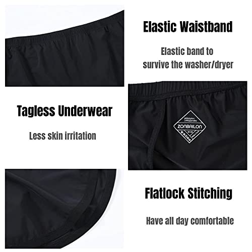 ZONBAILON Mens Sexy Boxers Shorts G-String Backed Pouch Thongs with Skirting Bulge Pouch Split Side Sleep Pajama Underwear4
