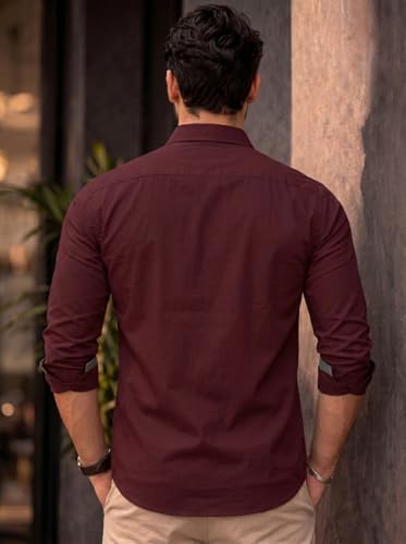 Image of Amazon Brand - INKAST Cotton Shirt for Men | Regular Fit Full Sleeve Casual Shirt | Stylish Formal Office Wear Shirts for Men | Soft Comfortable Breathable Cotton Fabric | Fashionable Office Wear