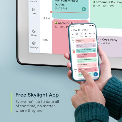 Skylight Calendar Max: 27-Inch Smart Digital Calendar & Chore Chart, Family Organizer with Interactive Touchscreen Display – Wall Mountable in Portrait or Landscape, Charcoal Shadowbox Frame - Image 6