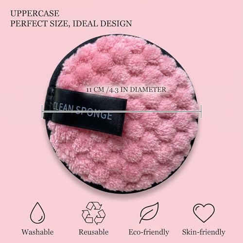 QEXUJOW Disques, cotons et cotons-tiges pour le visage,Lot de 4 disques démaquillants et nettoyants pour le visage en coton biologique, lavables et réutilisables, doux et délicats pour la peau – vue 5