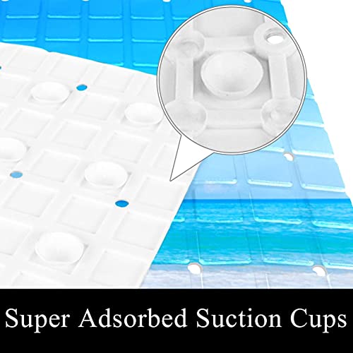 Tapis de bain antidérapant en PVC robuste avec ventouses de fixation