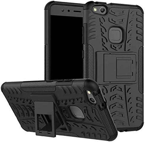 Casodon Huawei Honor P10 Lite, Back Cover, Premium Real Hybrid Shockproof Bumper Defender Cover, Kick Stand Back Case Cover for Huawei Honor P10 Lite