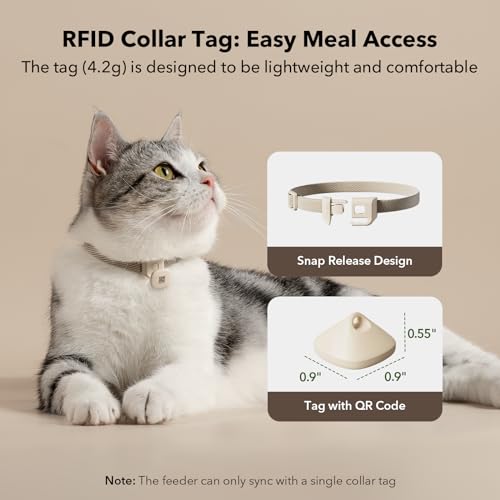Image of Bundle of PETLIBRO Upgraded RFID Automatic Cat Feeder, 2 Packs 5G Wi-Fi Automatic Pet Feeder, 3L Auto Cat Feeder App Control with Light Collar Tag + PETLIBRO 6 Packs Pet Food Desiccant Bag