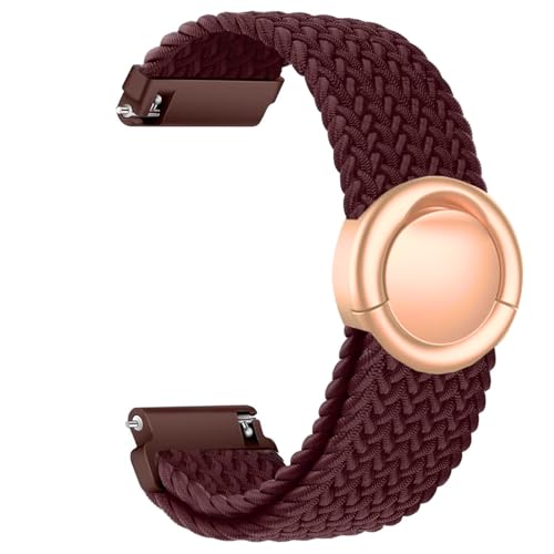 Issinlky 20mm �i�C�����ґg�o���h Galaxy Watch 7/6/5/4/FE 40mm 44mm/Venu Sq/Sq 2/Venu 2 Plus/Vivoactive 3/5/6/ GTS/Bip�ɑΉ� �L�k���̂��郉�E���h�o�b�N���X�g