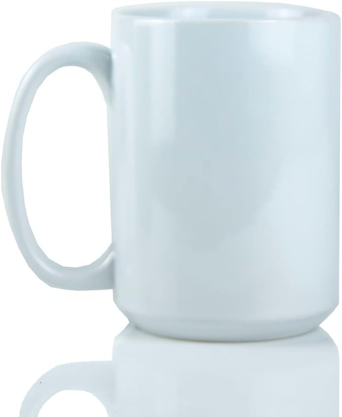 Hogg 15 oz Sublimation Mugs Bulk (30 Pack), Sublimation Coffee Mugs Bulk, White Coffee Cups Ceramic