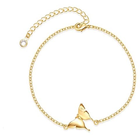 Gold Bracelets for Women Butterfly Bracelet, Dainty 14K Gold Plated Butterfly Bracelet H Letter Initial Bracelet Cute Bracelets for Women Charm Bracelets for Women Jewelry Gifts for Women Cover