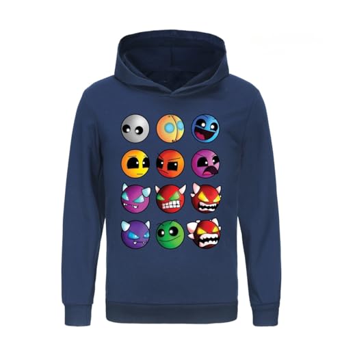 Moletom com capuz geométrico infantil para meninos, moletom fino para bebês meninas primavera outono