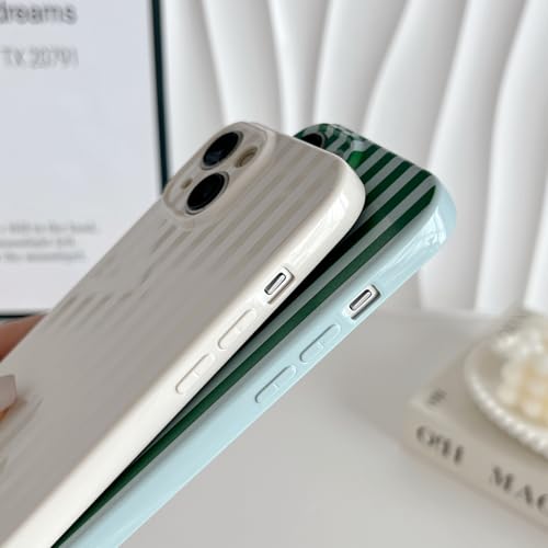 Skyseaco for iPhone 15 Case Cute Aesthetic Striped Phone Case for Women Girl Trendy Soft TPU Slim Shockproof Full Camera Protection Cover, White by Skyseaco - Used condition - Image 4
