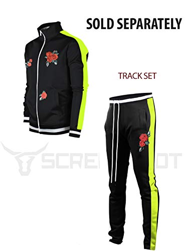 Image of SCREENSHOT-TRACK JACKET Mens Urban Hip Hop Premium Track Jacket - Slim Fit Side Taping Sportswear Urbanwear Streetwear Top