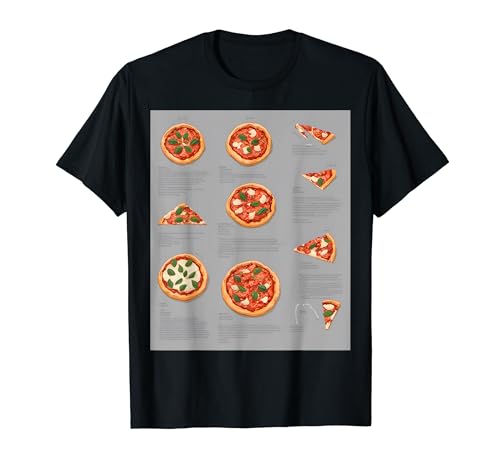 Classic Margherita Pizza Recipe Design T-Shirt