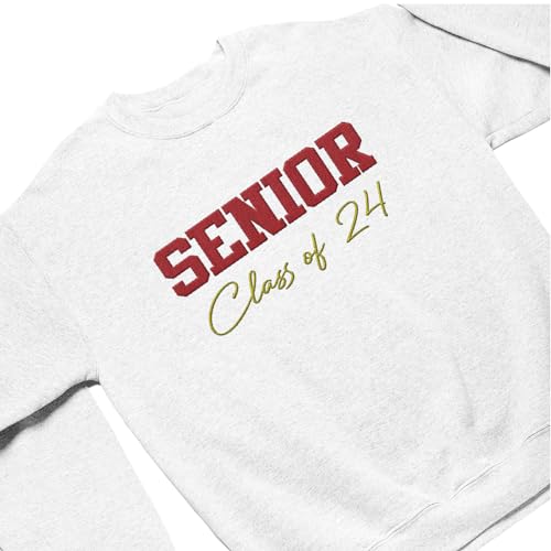 Personalized Senior 2024 Embroidered Sweatshirt, Graduation 2024 Class Of 2024 Senior Class Of 2024 Graduation Shirt2