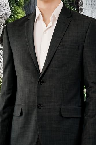 Image of SaintX Men's Premium Woollen Blazer || Classic Warmness with Modern Slim Fit || Formal Blazer Coat for The Temperature Drops || Fully Lined || Tailored Wool Blended Warmth for The Well-Dressed