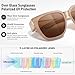 HAOLOTA Polarized Fit Over Glasses Sunglasses for Women Men Trendy Square Wrap Around Shades UV Protection