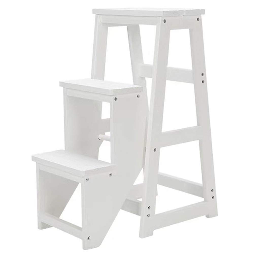 Taburete de escalera de 3 escalones DASHADAO con silla de escaleras de doble uso para interiores