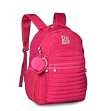 Mochila crinkle matelassê Rebecca Bonbon Chaveiro Rosa RB24041 (Rosa)
