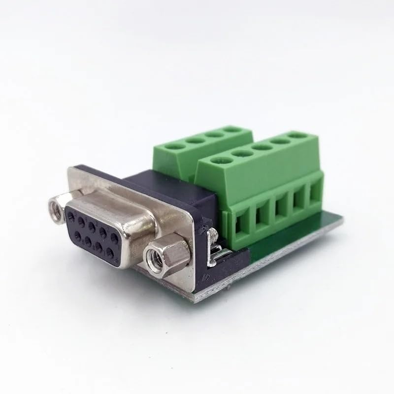 DB9 Adapter RS232 Serial Signals Terminal Module Interface Converter to Terminal DB9 Connector Male Female D sub(Golden Male)